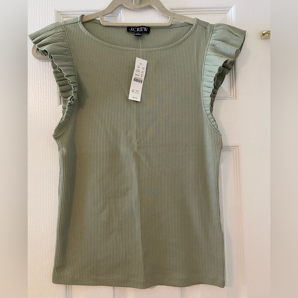 J.Crew Flutter Sleeve Ribbed Tank
